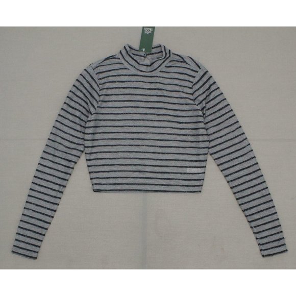 NWT Wild Fable Glitter Crop Top Gray Medium - Picture 3 of 6